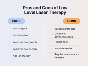 Pros and Cons of Low Level Laser Therapy hair replacement